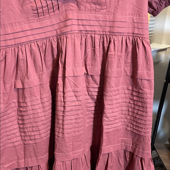 Listicle Terracotta Dress with Stylish Sleeves - Picture 4 of 5